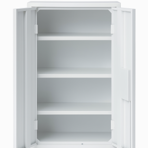ASCO steel office cupboard with multiple shelves