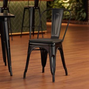 ASCO Cafe Chair-2 black metal cafe chair