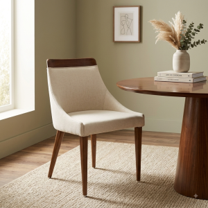ASCO Cafe Chair-6 wooden leg dining chair