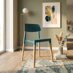 ASCO Cafe Chair-7 modern wooden leg chair