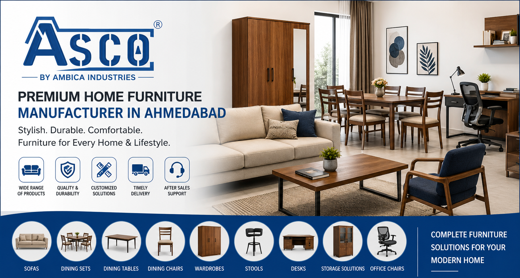 Home Furniture Manufacturer in Ahmedabad | ASCO®