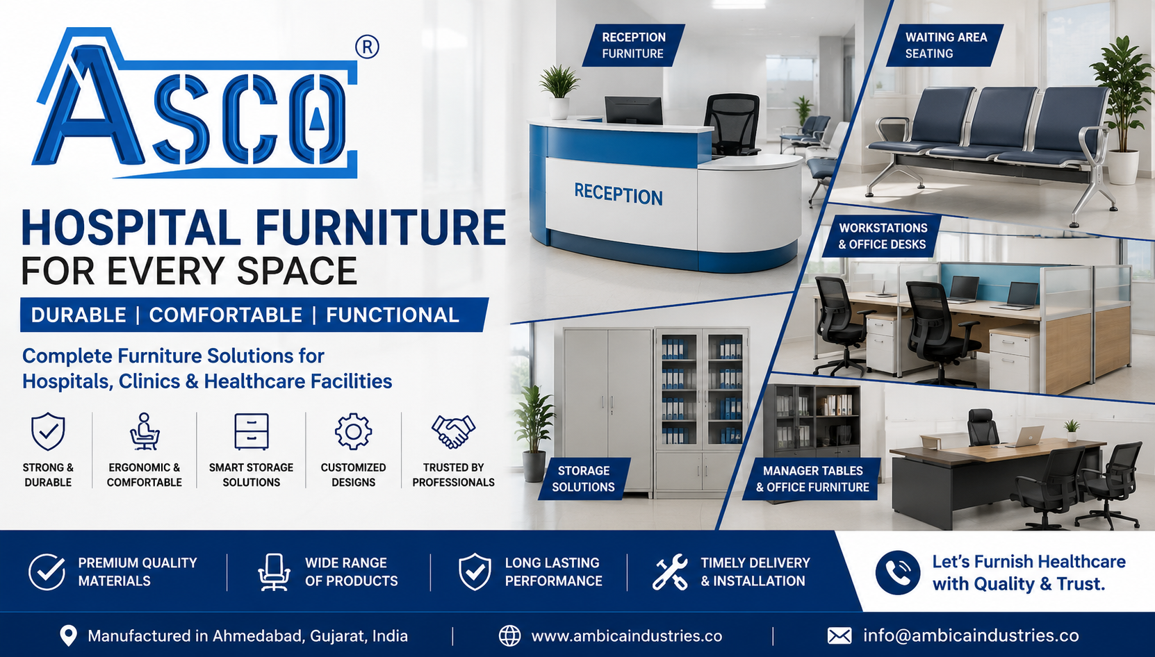 Hospital furniture manufacturer in Ahmedabad – ASCO Furniture