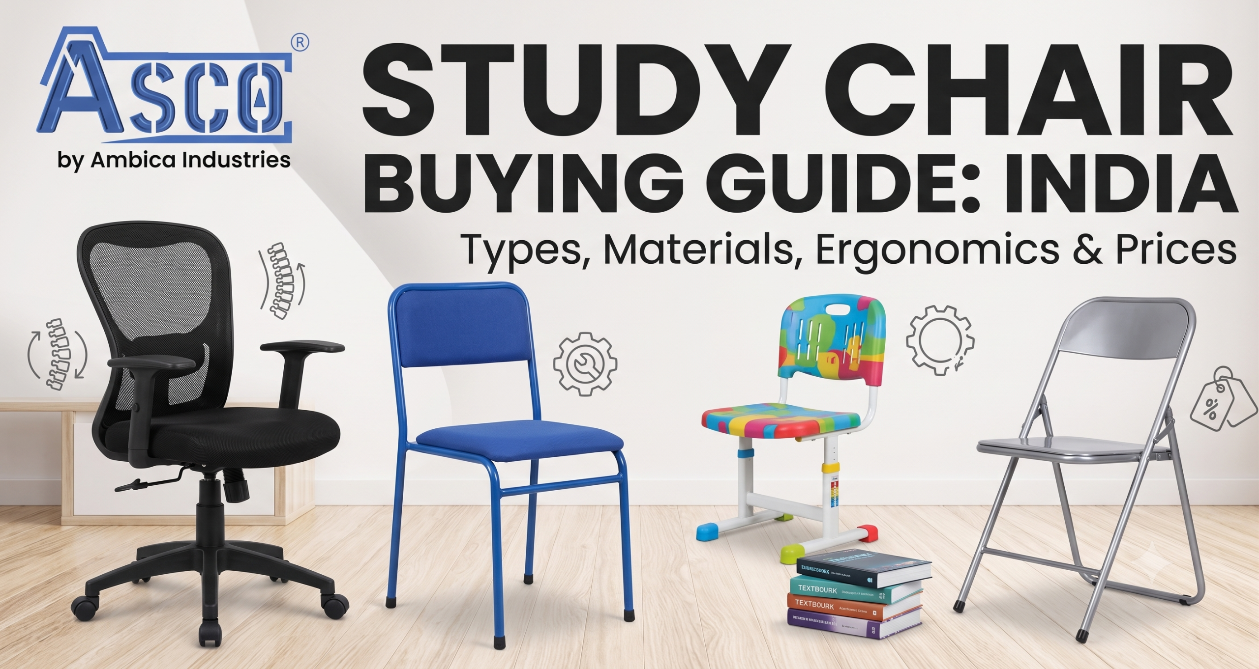 Study chair manufacturer in Ahmedabad – ASCO® by Ambica Industries